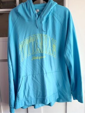 NWOT - Tottenham Hotspur Aqua Hoodie Sweatshirt with Yellow Logo